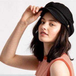 Brixton Black Fiddler Fisherman Cap Size Small